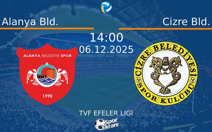06 Aralık 2025 Alanya Bld. vs Cizre Bld. maçı Hangi Kanalda Saat Kaçta Yayınlanacak?