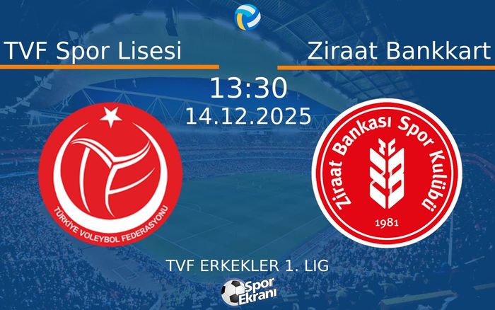 14 Aralık 2025 TVF Spor Lisesi vs Ziraat Bankkart maçı Hangi Kanalda Saat Kaçta Yayınlanacak? 14 Aralık 2025 TVF Spor Lisesi vs Ziraat Bankkart maçı Hangi Kanalda Saat Kaçta Yayınlanacak?