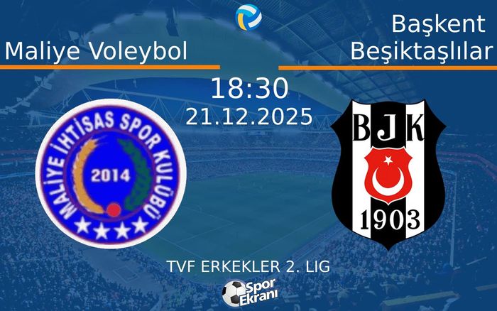 21 Aralık 2025 Maliye Voleybol vs Başkent Beşiktaşlılar maçı Hangi Kanalda Saat Kaçta Yayınlanacak? 21 Aralık 2025 Maliye Voleybol vs Başkent Beşiktaşlılar maçı Hangi Kanalda Saat Kaçta Yayınlanacak?
