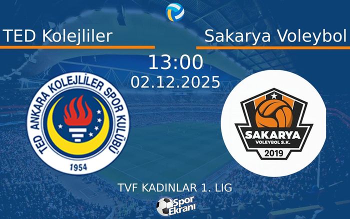 02 Aralık 2025 TED Kolejliler vs Sakarya Voleybol maçı Hangi Kanalda Saat Kaçta Yayınlanacak? 02 Aralık 2025 TED Kolejliler vs Sakarya Voleybol maçı Hangi Kanalda Saat Kaçta Yayınlanacak?