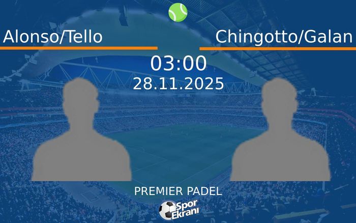 28 Kasım 2025 Alonso/Tello vs Chingotto/Galan maçı Hangi Kanalda Saat Kaçta Yayınlanacak?