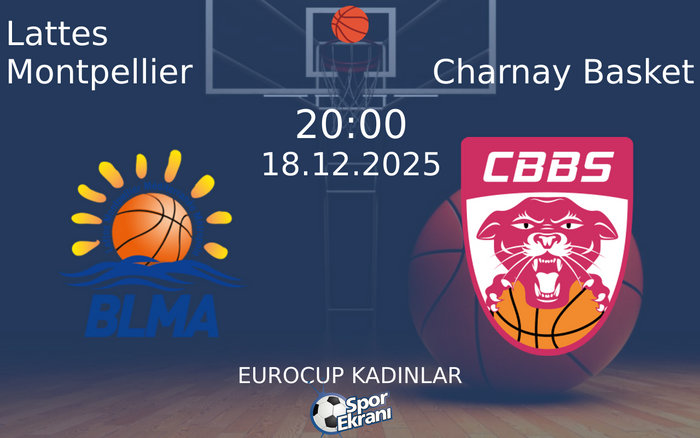 18 Aralık 2025 Lattes Montpellier vs Charnay Basket maçı Hangi Kanalda Saat Kaçta Yayınlanacak?