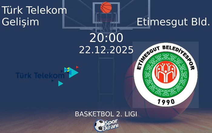 22 Aralık 2025 Türk Telekom Gelişim vs Etimesgut Bld. maçı Hangi Kanalda Saat Kaçta Yayınlanacak?