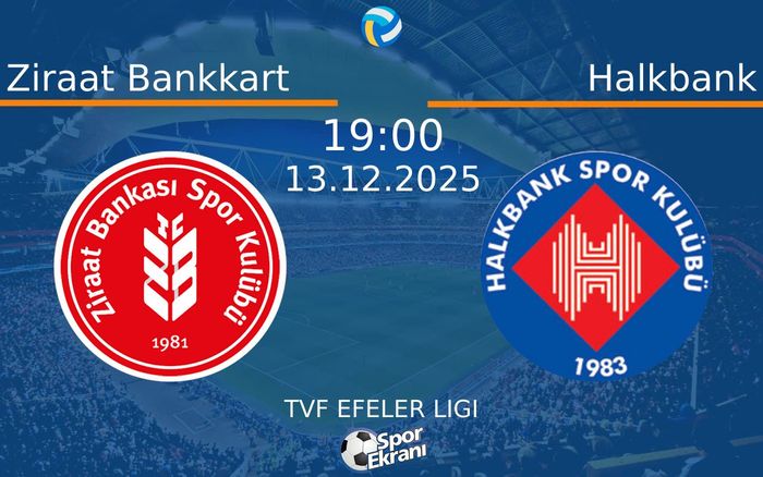 13 Aralık 2025 Ziraat Bankkart vs Halkbank maçı Hangi Kanalda Saat Kaçta Yayınlanacak?
