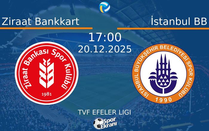 20 Aralık 2025 Ziraat Bankkart vs İstanbul BB maçı Hangi Kanalda Saat Kaçta Yayınlanacak?
