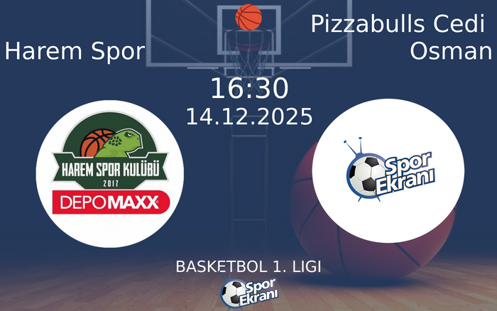 14 Aralık 2025 Harem Spor vs Pizzabulls Cedi Osman maçı Hangi Kanalda Saat Kaçta Yayınlanacak?