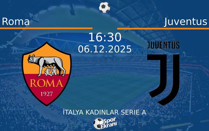 06 Aralık 2025 Roma vs Juventus maçı Hangi Kanalda Saat Kaçta Yayınlanacak?