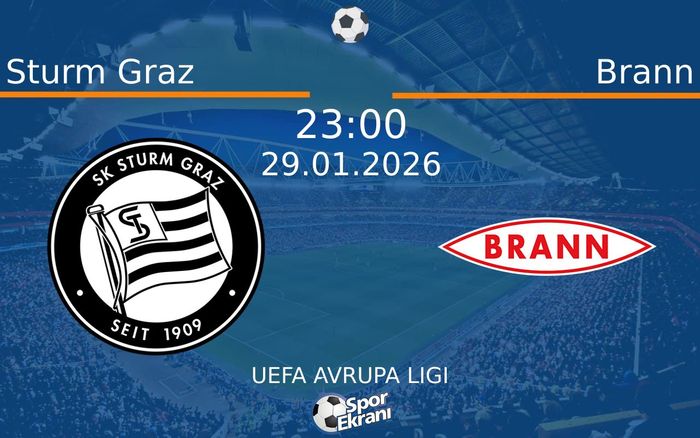 29 Ocak 2026 Sturm Graz vs Brann maçı Hangi Kanalda Saat Kaçta Yayınlanacak? 29 Ocak 2026 Sturm Graz vs Brann maçı Hangi Kanalda Saat Kaçta Yayınlanacak?