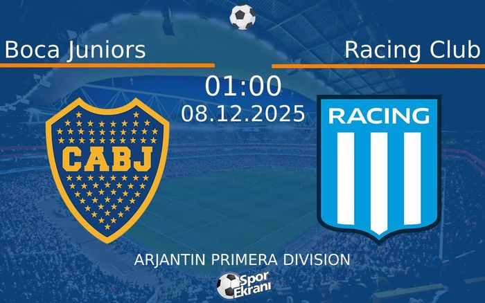 08 Aralık 2025 Boca Juniors vs Racing Club maçı Hangi Kanalda Saat Kaçta Yayınlanacak? 08 Aralık 2025 Boca Juniors vs Racing Club maçı Hangi Kanalda Saat Kaçta Yayınlanacak?