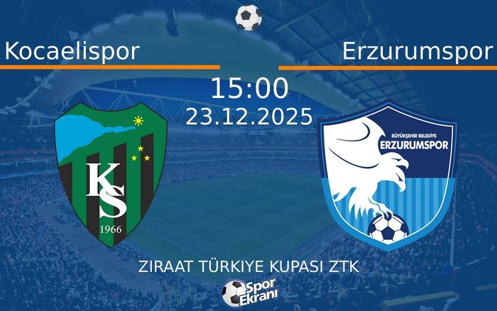 23 Aralık 2025 Kocaelispor vs Erzurumspor maçı Hangi Kanalda Saat Kaçta Yayınlanacak? 23 Aralık 2025 Kocaelispor vs Erzurumspor maçı Hangi Kanalda Saat Kaçta Yayınlanacak?