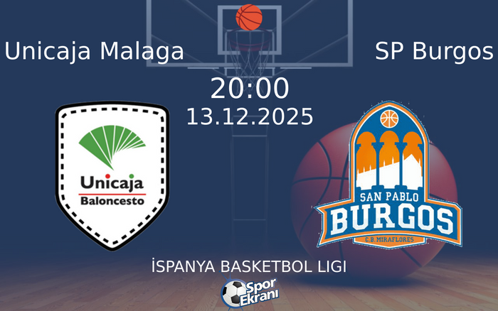 13 Aralık 2025 Unicaja Malaga vs SP Burgos maçı Hangi Kanalda Saat Kaçta Yayınlanacak?