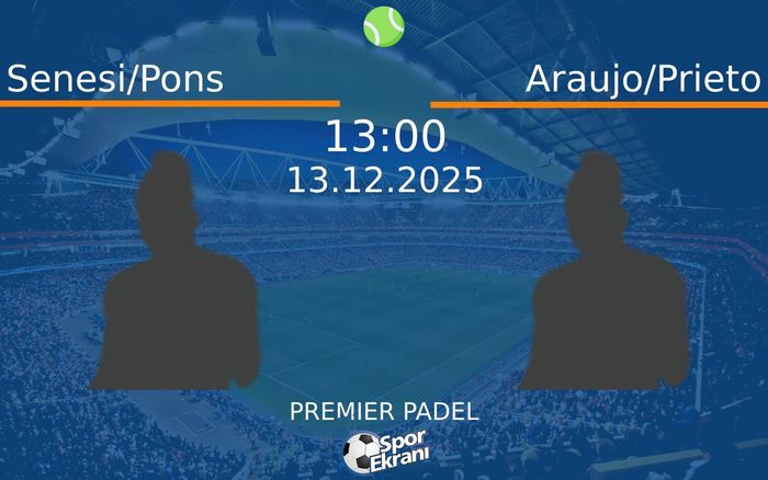 13 Aralık 2025 Senesi/Pons vs Araujo/Prieto maçı Hangi Kanalda Saat Kaçta Yayınlanacak?