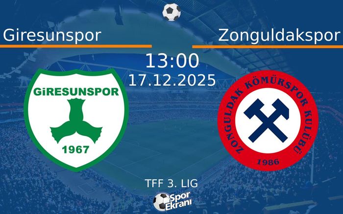 17 Aralık 2025 Giresunspor vs Zonguldakspor maçı Hangi Kanalda Saat Kaçta Yayınlanacak?