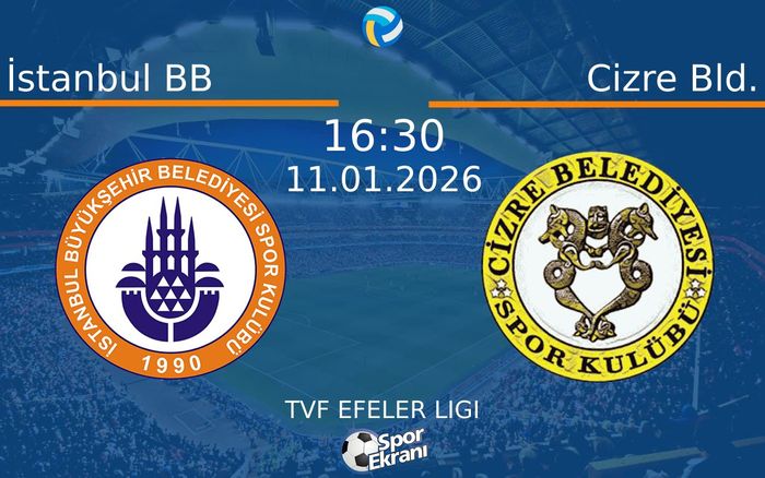 11 Ocak 2026 İstanbul BB vs Cizre Bld. maçı Hangi Kanalda Saat Kaçta Yayınlanacak?