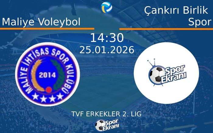 25 Ocak 2026 Maliye Voleybol vs Çankırı Birlik Spor maçı Hangi Kanalda Saat Kaçta Yayınlanacak?