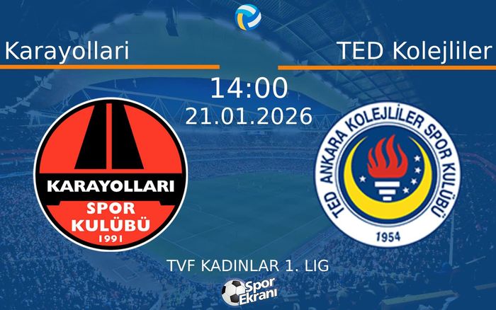 21 Ocak 2026 Karayollari vs TED Kolejliler maçı Hangi Kanalda Saat Kaçta Yayınlanacak? 21 Ocak 2026 Karayollari vs TED Kolejliler maçı Hangi Kanalda Saat Kaçta Yayınlanacak?