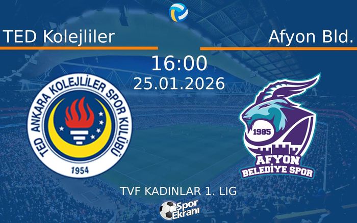 25 Ocak 2026 TED Kolejliler vs Afyon Bld. maçı Hangi Kanalda Saat Kaçta Yayınlanacak?