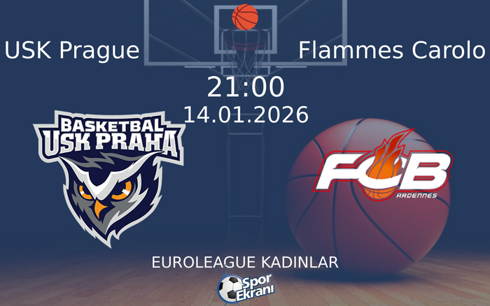14 Ocak 2026 USK Prague vs Flammes Carolo maçı Hangi Kanalda Saat Kaçta Yayınlanacak?