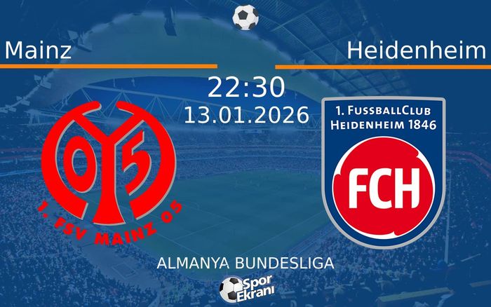 13 Ocak 2026 Mainz vs Heidenheim maçı Hangi Kanalda Saat Kaçta Yayınlanacak?
