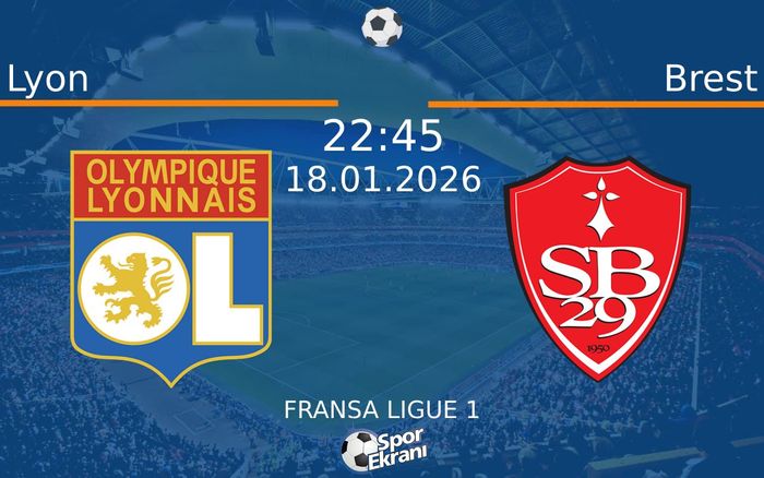 18 Ocak 2026 Lyon vs Brest maçı Hangi Kanalda Saat Kaçta Yayınlanacak?