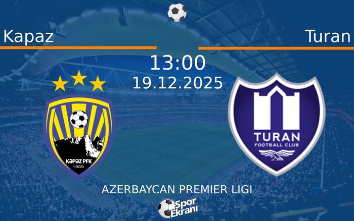 19 Aralık 2025 Kapaz vs Turan maçı Hangi Kanalda Saat Kaçta Yayınlanacak?