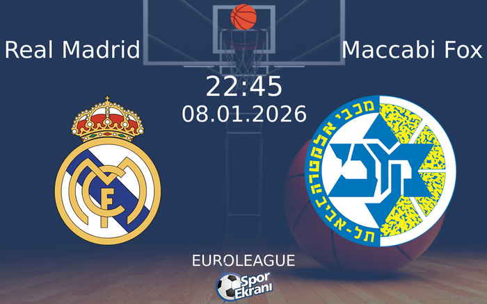 08 Ocak 2026 Real Madrid vs Maccabi Fox maçı Hangi Kanalda Saat Kaçta Yayınlanacak?