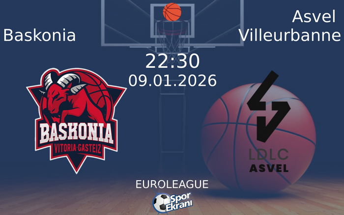 09 Ocak 2026 Baskonia vs Asvel Villeurbanne maçı Hangi Kanalda Saat Kaçta Yayınlanacak?
