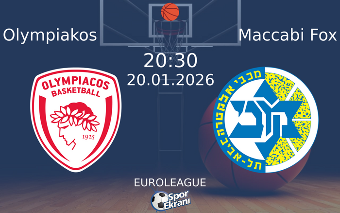 20 Ocak 2026 Olympiakos vs Maccabi Fox maçı Hangi Kanalda Saat Kaçta Yayınlanacak?