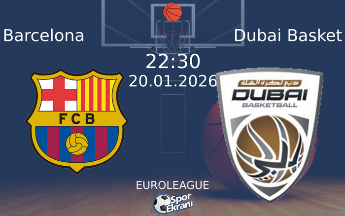 20 Ocak 2026 Barcelona vs Dubai Basket maçı Hangi Kanalda Saat Kaçta Yayınlanacak?