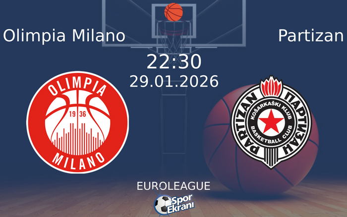 29 Ocak 2026 Olimpia Milano vs Partizan maçı Hangi Kanalda Saat Kaçta Yayınlanacak?