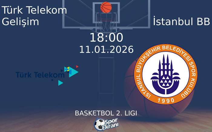 11 Ocak 2026 Türk Telekom Gelişim vs İstanbul BB maçı Hangi Kanalda Saat Kaçta Yayınlanacak?
