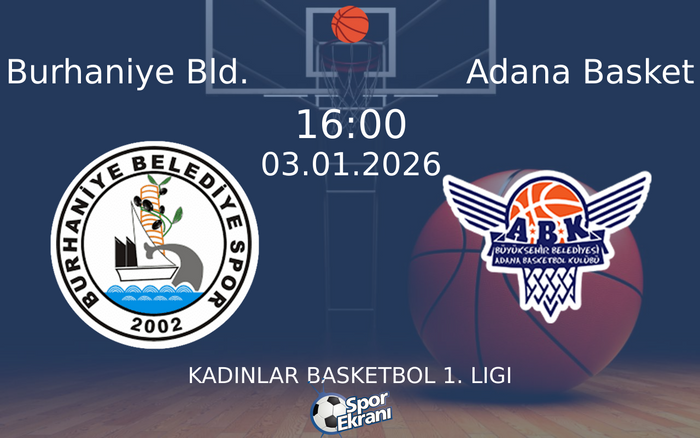 03 Ocak 2026 Burhaniye Bld. vs Adana Basket maçı Hangi Kanalda Saat Kaçta Yayınlanacak?