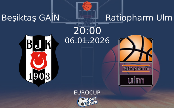 06 Ocak 2026 Beşiktaş GAİN vs Ratiopharm Ulm maçı Hangi Kanalda Saat Kaçta Yayınlanacak? 06 Ocak 2026 Beşiktaş GAİN vs Ratiopharm Ulm maçı Hangi Kanalda Saat Kaçta Yayınlanacak?
