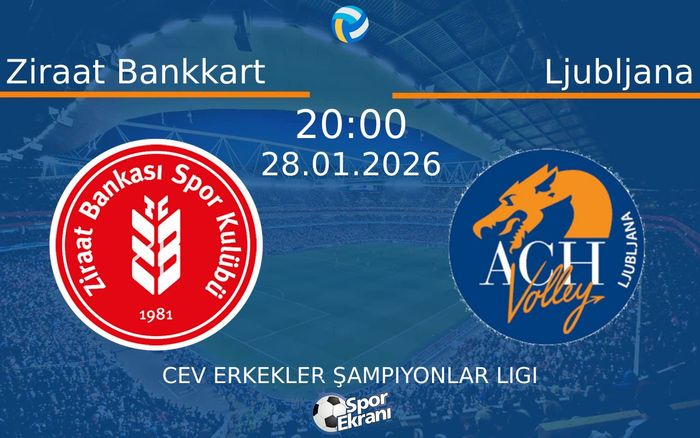 28 Ocak 2026 Ziraat Bankkart vs Ljubljana maçı Hangi Kanalda Saat Kaçta Yayınlanacak?