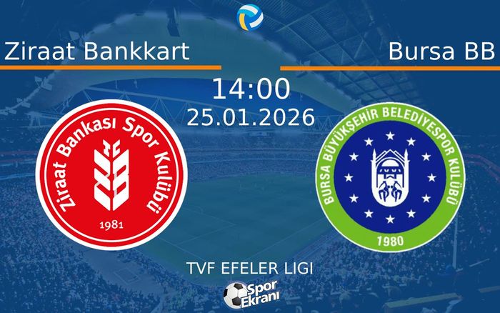 25 Ocak 2026 Ziraat Bankkart vs Bursa BB maçı Hangi Kanalda Saat Kaçta Yayınlanacak?