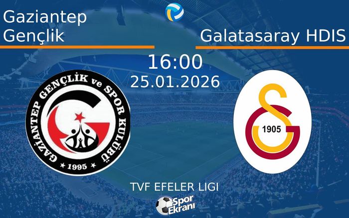 25 Ocak 2026 Gaziantep Gençlik vs Galatasaray HDIS maçı Hangi Kanalda Saat Kaçta Yayınlanacak? 25 Ocak 2026 Gaziantep Gençlik vs Galatasaray HDIS maçı Hangi Kanalda Saat Kaçta Yayınlanacak?