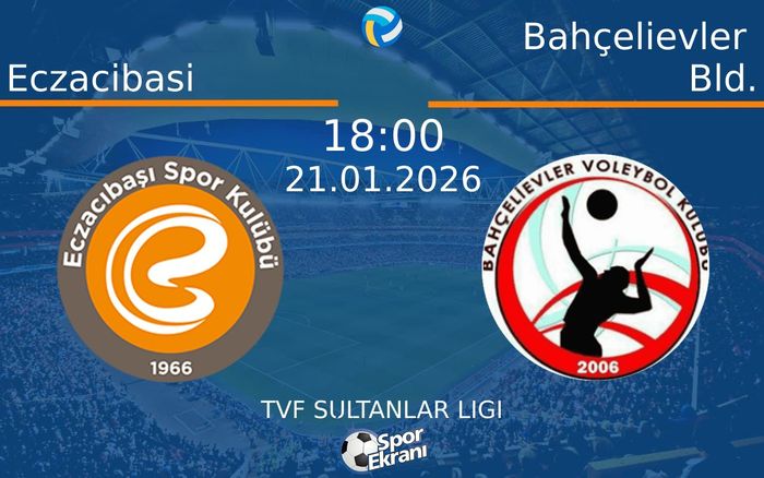 21 Ocak 2026 Eczacibasi vs Bahçelievler Bld. maçı Hangi Kanalda Saat Kaçta Yayınlanacak? 21 Ocak 2026 Eczacibasi vs Bahçelievler Bld. maçı Hangi Kanalda Saat Kaçta Yayınlanacak?