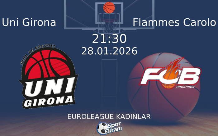 28 Ocak 2026 Uni Girona vs Flammes Carolo maçı Hangi Kanalda Saat Kaçta Yayınlanacak?