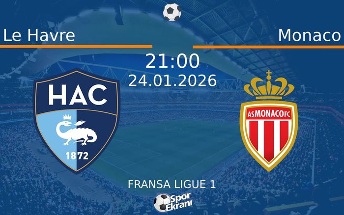 24 Ocak 2026 Le Havre vs Monaco maçı Hangi Kanalda Saat Kaçta Yayınlanacak?
