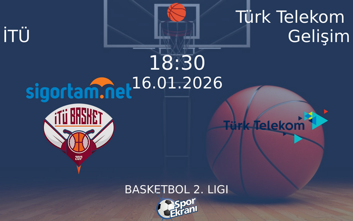 16 Ocak 2026 İTÜ vs Türk Telekom Gelişim maçı Hangi Kanalda Saat Kaçta Yayınlanacak?