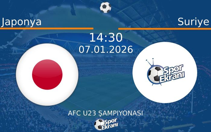 07 Ocak 2026 Japonya vs Suriye maçı Hangi Kanalda Saat Kaçta Yayınlanacak?