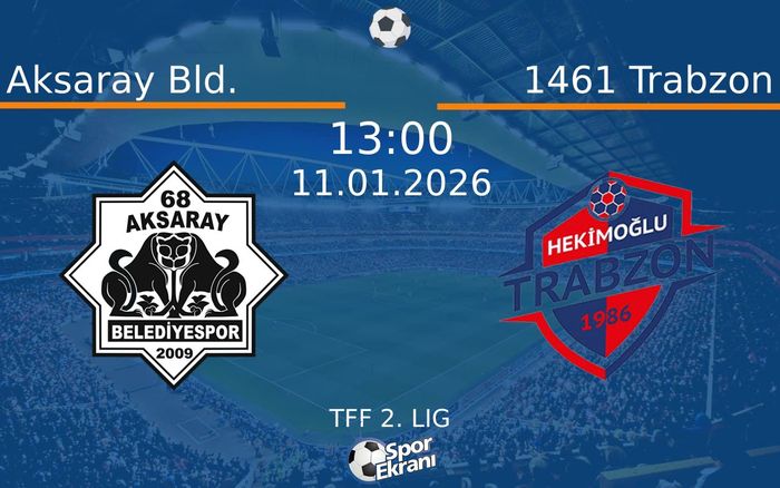 11 Ocak 2026 Aksaray Bld. vs 1461 Trabzon maçı Hangi Kanalda Saat Kaçta Yayınlanacak?
