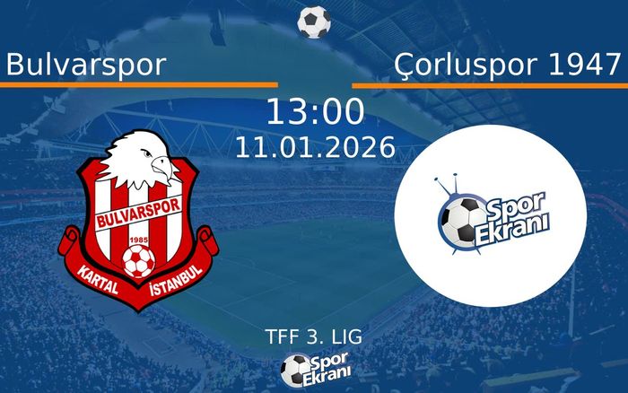 11 Ocak 2026 Bulvarspor vs Çorluspor 1947 maçı Hangi Kanalda Saat Kaçta Yayınlanacak? 11 Ocak 2026 Bulvarspor vs Çorluspor 1947 maçı Hangi Kanalda Saat Kaçta Yayınlanacak?