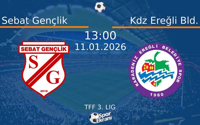 11 Ocak 2026 Sebat Gençlik vs Kdz Ereğli Bld. maçı Hangi Kanalda Saat Kaçta Yayınlanacak? 11 Ocak 2026 Sebat Gençlik vs Kdz Ereğli Bld. maçı Hangi Kanalda Saat Kaçta Yayınlanacak?