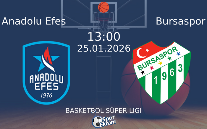 25 Ocak 2026 Anadolu Efes vs Bursaspor maçı Hangi Kanalda Saat Kaçta Yayınlanacak?