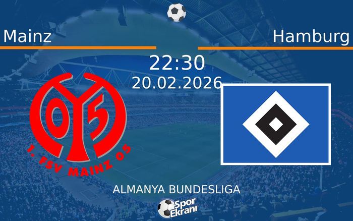 20 Şubat 2026 Mainz vs Hamburg maçı Hangi Kanalda Saat Kaçta Yayınlanacak?