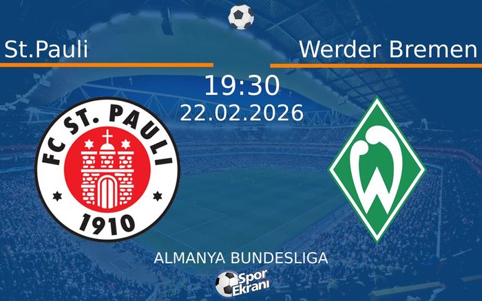 22 Şubat 2026 St.Pauli vs Werder Bremen maçı Hangi Kanalda Saat Kaçta Yayınlanacak?