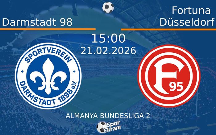 21 Şubat 2026 Darmstadt 98 vs Fortuna Düsseldorf maçı Hangi Kanalda Saat Kaçta Yayınlanacak? 21 Şubat 2026 Darmstadt 98 vs Fortuna Düsseldorf maçı Hangi Kanalda Saat Kaçta Yayınlanacak?