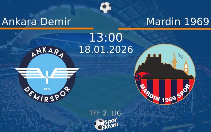 18 Ocak 2026 Ankara Demir vs Mardin 1969 maçı Hangi Kanalda Saat Kaçta Yayınlanacak?