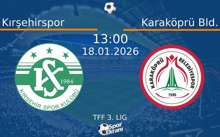 18 Ocak 2026 Kırşehirspor vs Karaköprü Bld. maçı Hangi Kanalda Saat Kaçta Yayınlanacak?